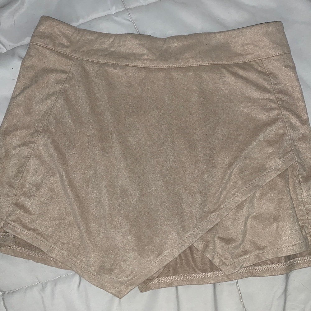 Tan Suede Skort